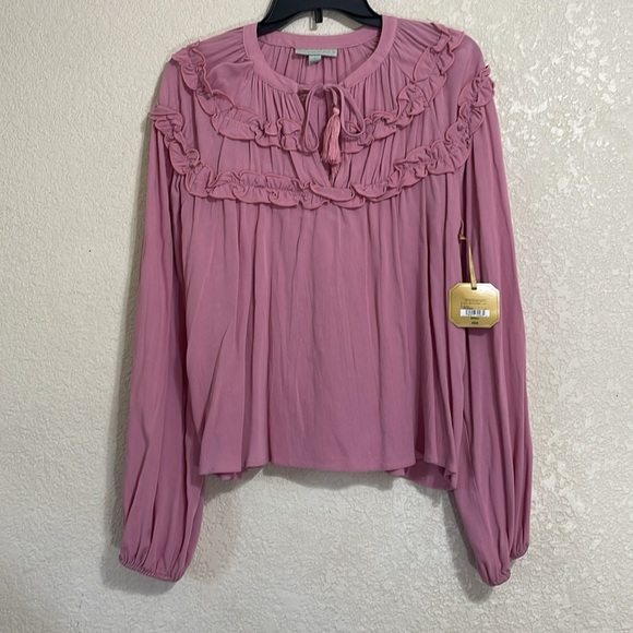 Pink Ruffle Blouse BY RYEGRASS - Picture 1 of 9